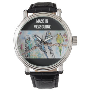 Budgie Budgerigar Vogel Gemaakt In Melbourne Vogel Horloge
