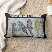 Budgie Budgerigar Vogel Gemaakt In Melbourne Vogel Kussen (Deken)