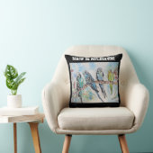 Budgie Budgerigar Vogel Gemaakt In Melbourne Vogel Kussen (Stoel)