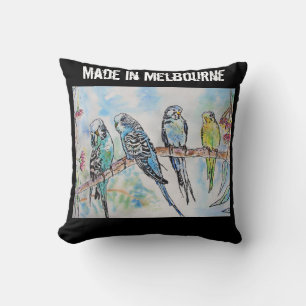 Budgie Budgerigar Vogel Gemaakt In Melbourne Vogel Kussen