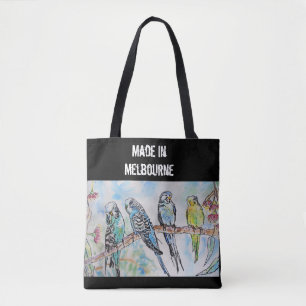 Budgie Budgerigar Vogel Gemaakt In Melbourne Vogel Tote Bag
