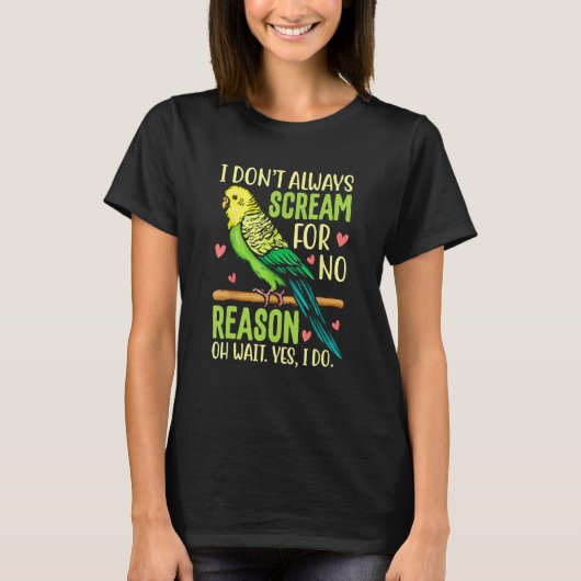 Budgie  Budgie Bird Budgerigar  Bird T-shirt (Voorkant)