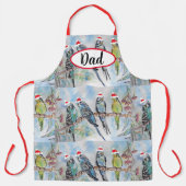 Budgie Budgies Bird Birds Dad Christmas Kitchen Schort (Voorkant)