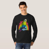 Budgie Budgies Birds Rainbow Budgerigar Parakeet   T-shirt (Voorkant volledig)