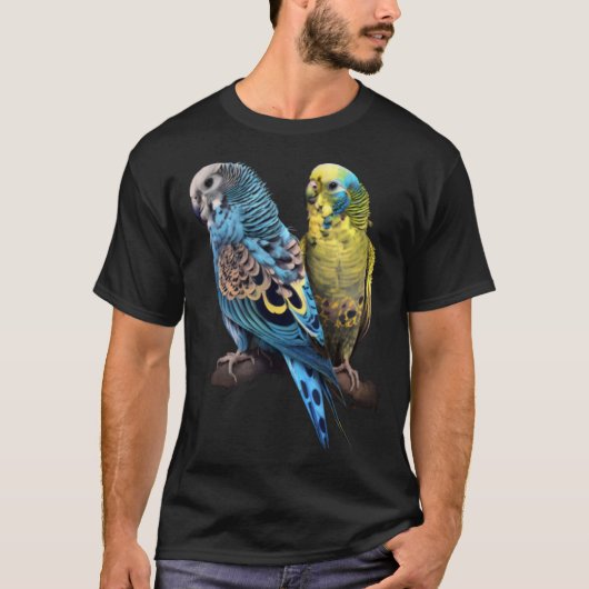 Budgie Budgies Budgerigar Parakeet Birds Birdwatch T-shirt (Voorkant)