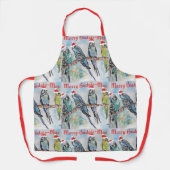 Budgie Budgies Merry Budgiemas Christmas Stocking Schort (Voorkant)