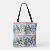 Budgie Budgies Merry Budgiemas Christmas Stocking Tote Bag (Achterkant)