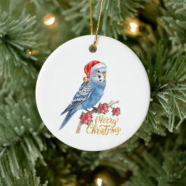 Budgie Christmas Keramisch Ornament