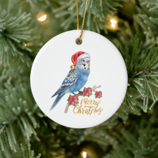 Budgie Christmas Keramisch Ornament