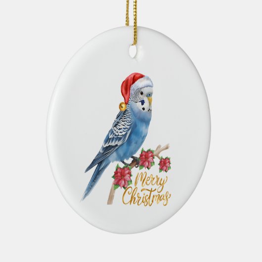 Budgie Christmas Keramisch Ornament (Rechts)