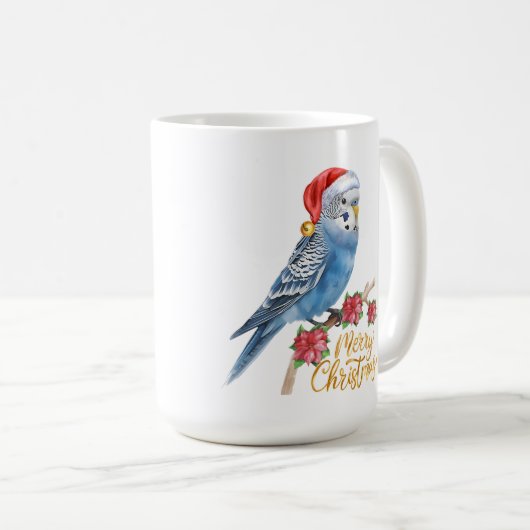 Budgie Christmas Koffiemok (Voorkant rechts)