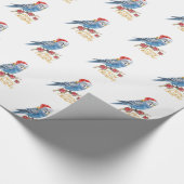 Budgie Christmas Wrapping Paper Cadeaupapier (Hoek)