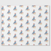 Budgie Christmas Wrapping Paper Cadeaupapier (Vlak)