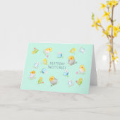 Budgie Cockatiel Birthday Tweetings bird lover Kaart (Gele Bloem)