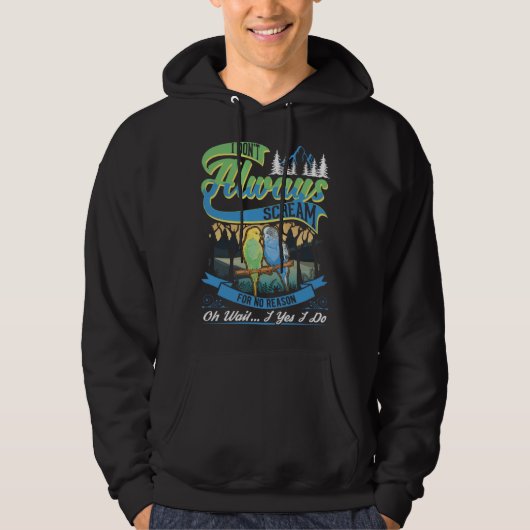 Budgie Cockatiel Parakeet Hoodie (Voorkant)