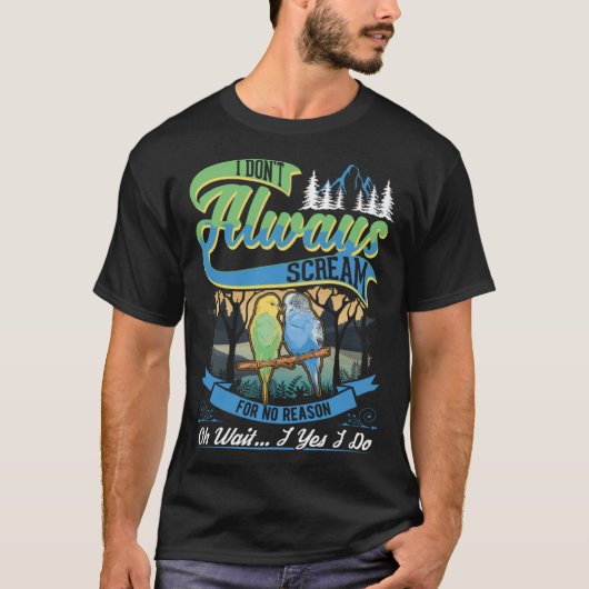 Budgie Cockatiel Parakeet T-shirt (Voorkant)