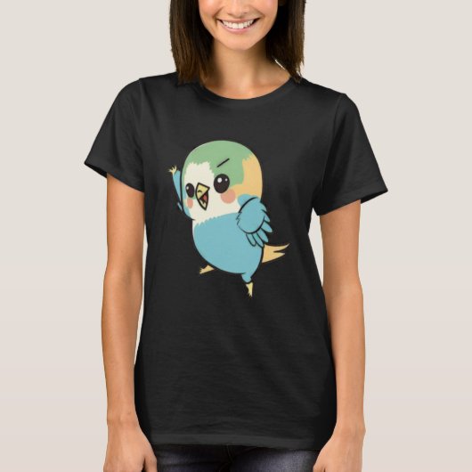 Budgie Dabbing Budgerigar Parakeet Bird Dab Dance  T-shirt (Voorkant)