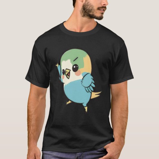 Budgie Dabbing Budgerigar Parakeet Bird Dab Dance  T-shirt (Voorkant)