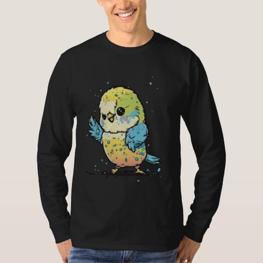 Budgie Dabbing Budgerigar Parakeet Bird Dab Dance  T-shirt (Voorkant)