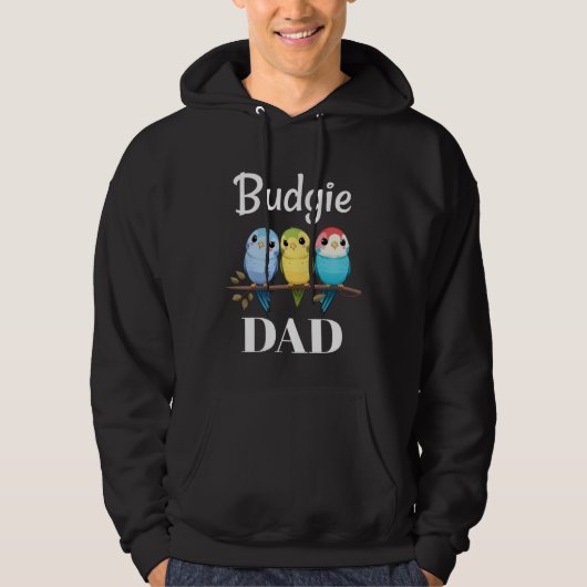 Budgie Dad Budgerigar Parakeet Bird 11 Hoodie (Voorkant)