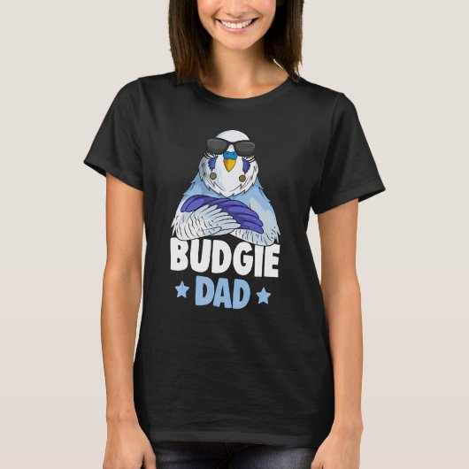 Budgie Dad Budgerigar Parakeet T-shirt (Voorkant)