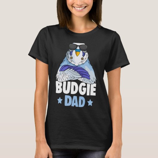 Budgie Dad Budgerigar Parakeet T-shirt (Voorkant)