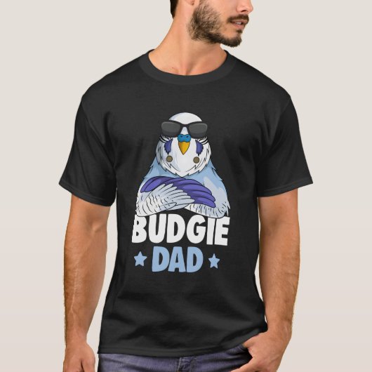 Budgie Dad Budgerigar Parakeet T-shirt (Voorkant)