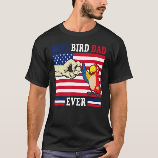 Budgie Dad Vader Animal Enthusiast Bird Guy T-shirt (Voorkant)