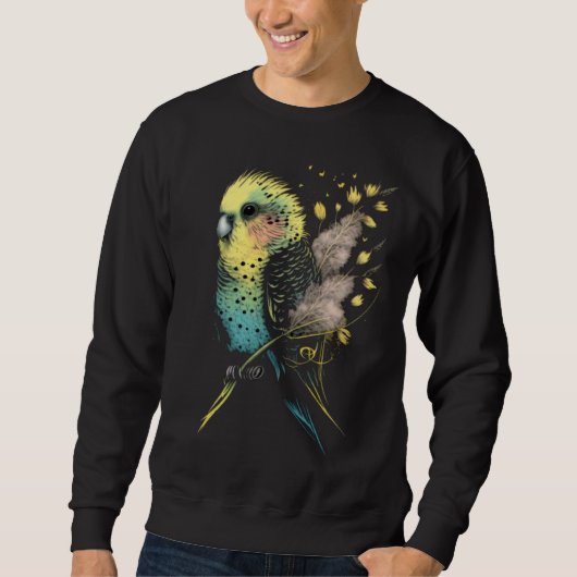 Budgie Dandelion Flower Budgerigar Parakeet Bird   Trui (Voorkant)