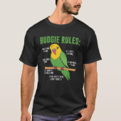 Budgie De Vogel Regels T-shirt (Voorkant)