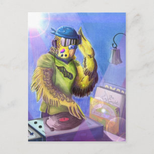 Budgie DJ Briefkaart