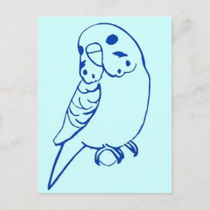 Budgie Drawing Briefkaart