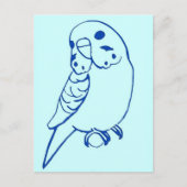 Budgie Drawing Briefkaart (Voorkant)