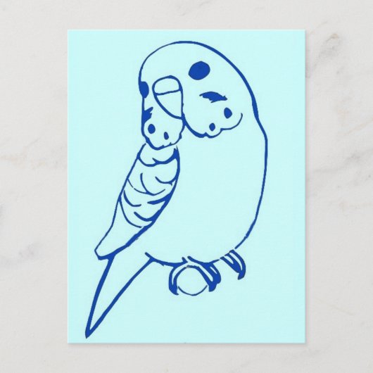 Budgie Drawing Briefkaart (Voorkant)