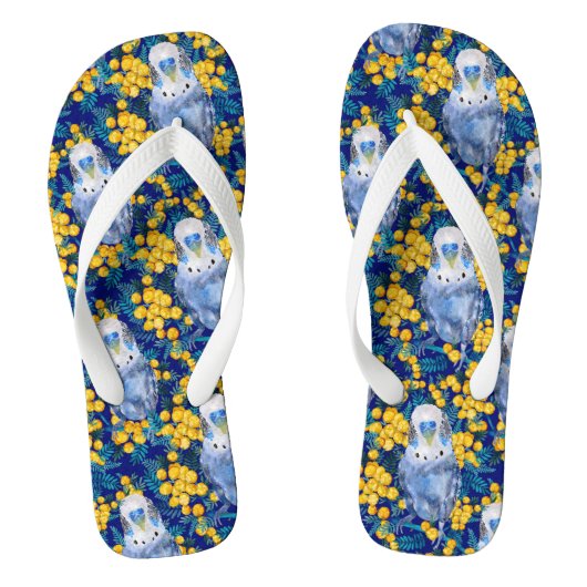 Budgie En Wattle Patroon Teenslippers (Voetbed)