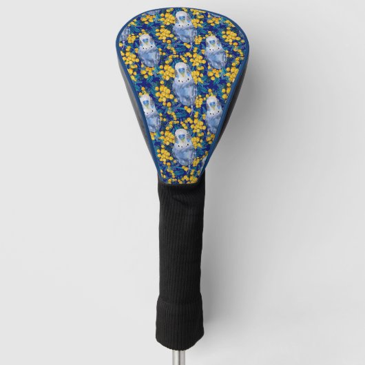 Budgie en Wattle Pattern Golfheadcover (Voorkant)