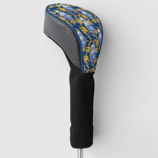 Budgie en Wattle Pattern Golfheadcover (Schuin)