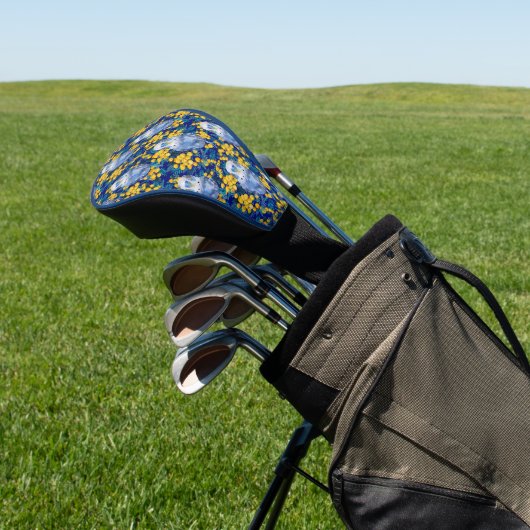 Budgie en Wattle Pattern Golfheadcover (Insitu)