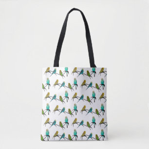 Budgie Frenzy All Over Print Bag Tote Bag