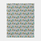 Budgie Frenzy Fleece Blanket (grijs) (Voorkant)