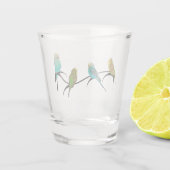 Budgie Frenzy Gift Glass Shot Glas (Achterkant)