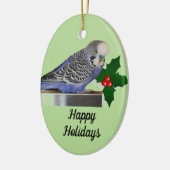 Budgie Holiday Ornament (Links)