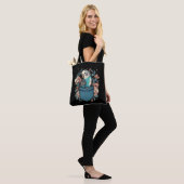 Budgie in een zak | Floral Bird Lover Tote Bag (Op model)