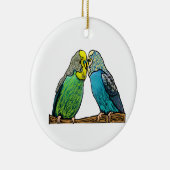 Budgie Keramisch Ornament (Rechts)