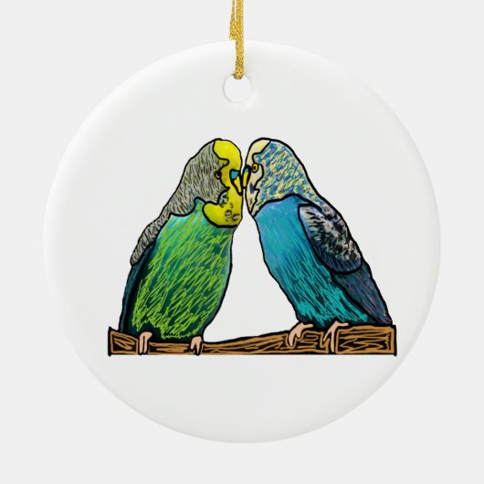 Budgie Keramisch Ornament (Achterkant)