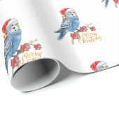 Budgie Kerst Inpakpapier (Rol Hoek)