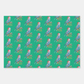 Budgie Kerst Inpakpapier Vel (Voorkant 3)