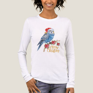 Budgie Kerst Lange Mouwen T-Shirt
