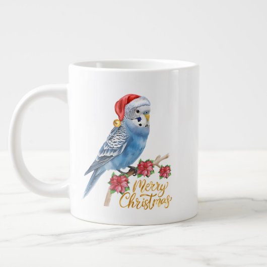 Budgie Kerstmis Grote Koffiekop (Links)