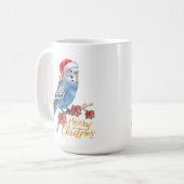 Budgie Kerstmis Koffiemok (Voorkant links)